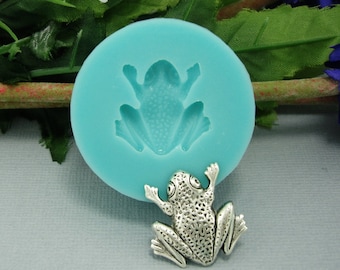 Frog Silicone Mold  Flexible Silicone Mould for Crafts, Jewelry, Resin, Scrapbooking, Polymer Clay, Push Mold