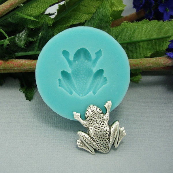 Frog Silicone Mold  Flexible Silicone Mould for Crafts, Jewelry, Resin, Scrapbooking, Polymer Clay, Push Mold