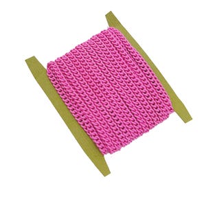 Hot Pink Electroplated  Twist  Curbe Chain Colored Chain-15 ft.