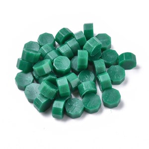 Wax Seal ,  Sealing Wax Bead , Wax Beads, Sealing Beads, Wax Seal (Dark Green) .