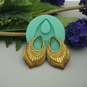 Silicone Mold  Earrings Drop Jewelry Making Resin Polymer Clay.