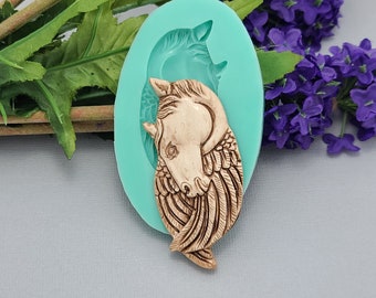 Horse Head Silicon Mold  Flexible  , Jewelry, Resin, Scrapbooking, Polymer Clay.