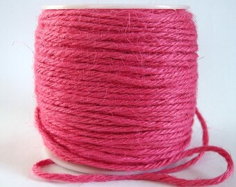 Hemp Cord Colored  Beading Stringing Supply  Cerise 2mm -100 yard.