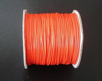 Wax Cord Korea Waxed Polyester Cords Orange 1mm Stringing Macrame Supply- 30 ft.(WKC-126)