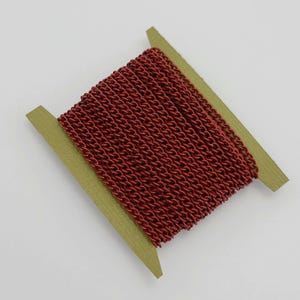 Dark Red Electroplated  Twist  Curb Chain Colored Chain-15 ft.