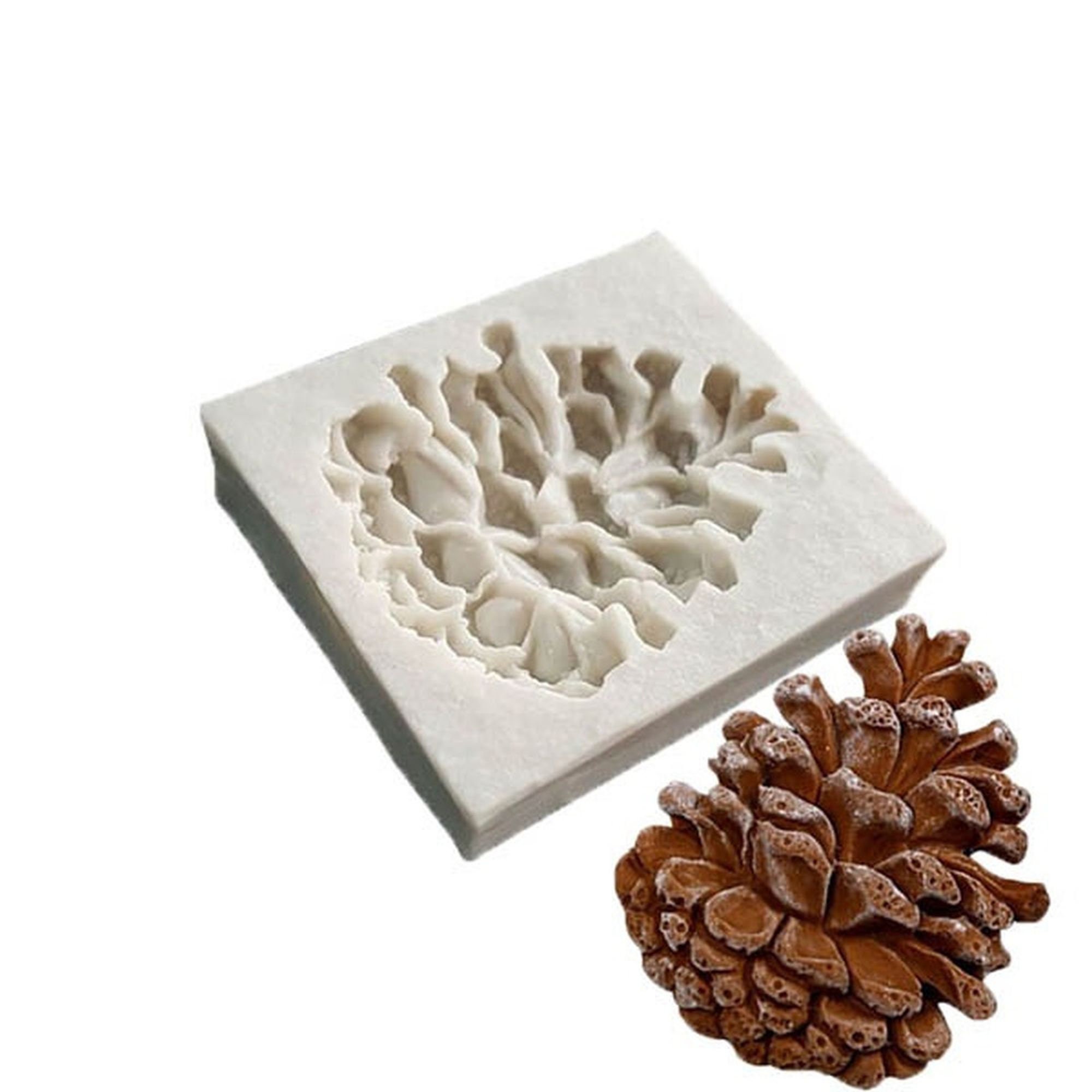 Moule à pommes de pin en Silicone, outils de décoration de gâteau Fondant, moule en argile pour bonbons, cookies, cupcakes, chocolat, cuisson 15 Moule à pommes de pin en Silicone, outils de décoration de gâteau Fondant, moule en argile pour bonbons, cookies, cupcakes, chocolat, cuisson 15