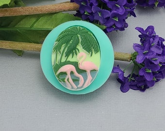 Silicon Mold  Flamingo  Flexible  for Crafts, Jewelry, Resin, Scrapbooking, Polymer Clay, Push Mold