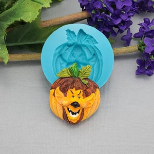 Werewolf Jack O’Lantern Pumpkin Halloween Silicone Mold    Jewelry Making Resin Polymer Clay.