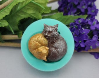 Silicone Mold  Kittens  Flexible  for Crafts, Jewelry, Resin, Scrapbooking, Polymer Clay.