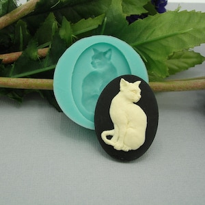 Silicon Mold  Cat Flexible  for Crafts, Jewelry, Resin, Scrapbooking, Polymer Clay.
