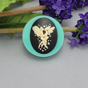 Silicon Mold  Kissing Fairies  Flexible  for Crafts, Jewelry, Resin, Scrapbooking, Polymer Clay, Push Mold