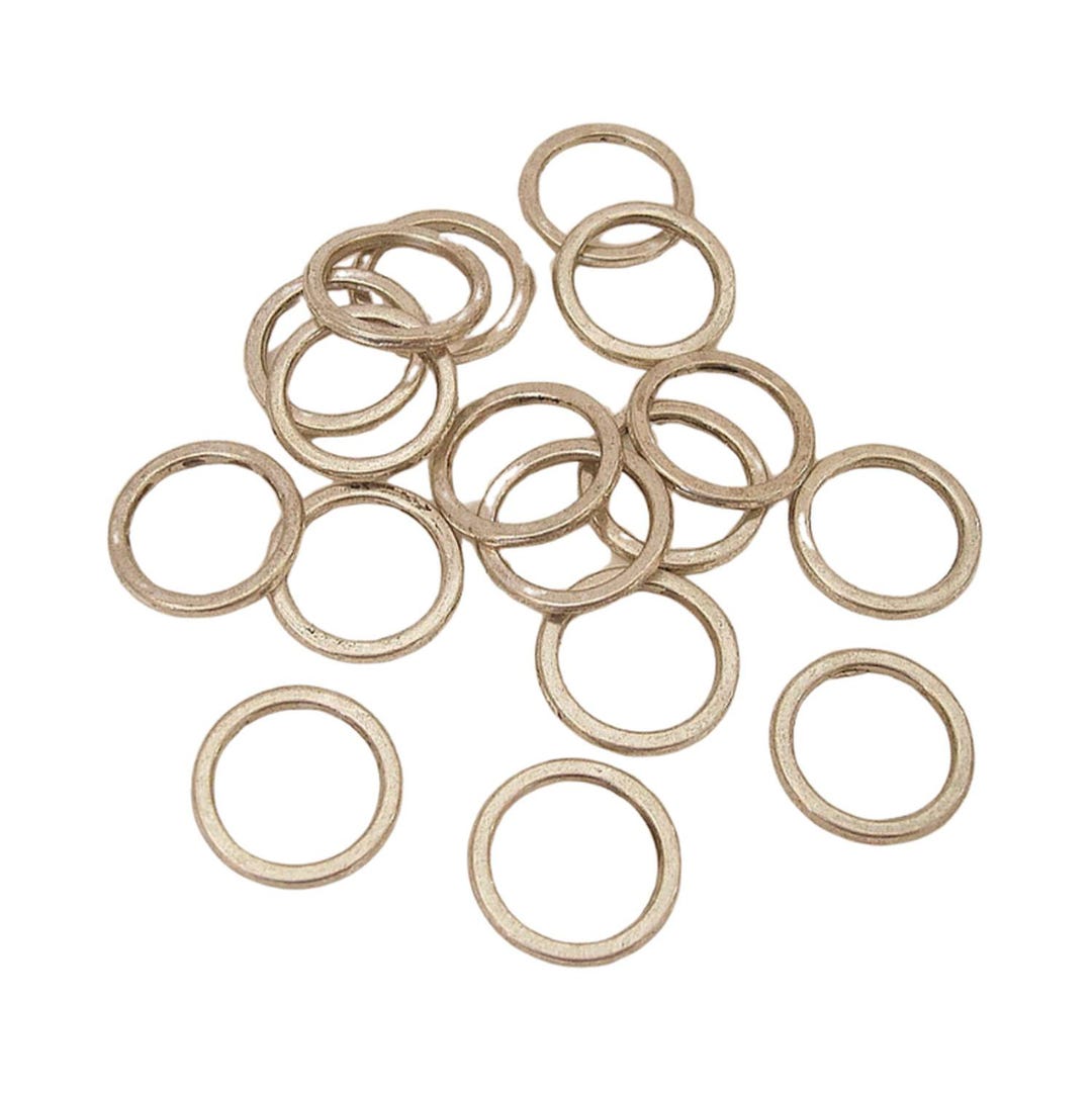 30 Pcs of Antique Silver Zinc Alloy Rings 15mm, Zinc Alloy Circle