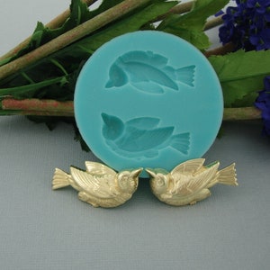 Birds Silicone Mold  Flexible Silicone Mould for Crafts, Jewelry, Resin, Scrapbooking, Polymer Clay, Push Mold