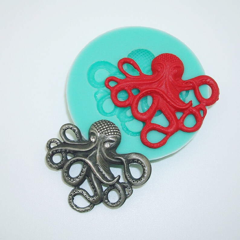 Silicon Mold Octopus Jewelry Making Resin Polymer Clay Candy Etsy