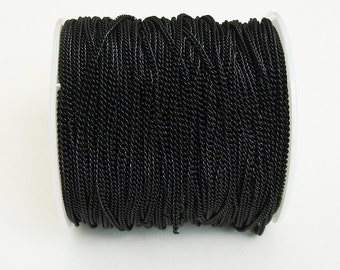 Chain Black Electroplated  Twist  Curb  Colored Chain-15 ft.