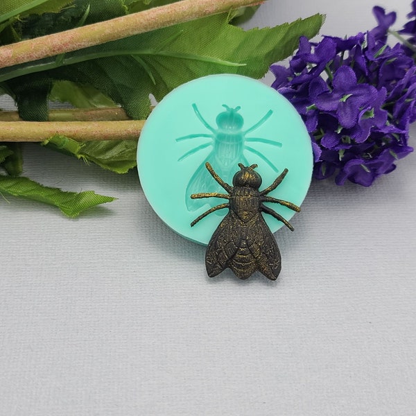 Fly Insect Silicone Mold  Flexible  for Crafts, Jewelry, Resin, Scrapbooking, Polymer Clay.