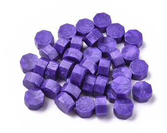 Sello de cera, Perla de cera de sellado, Cuentas de cera, Cuentas de sellado, Sello de cera (Índigo).