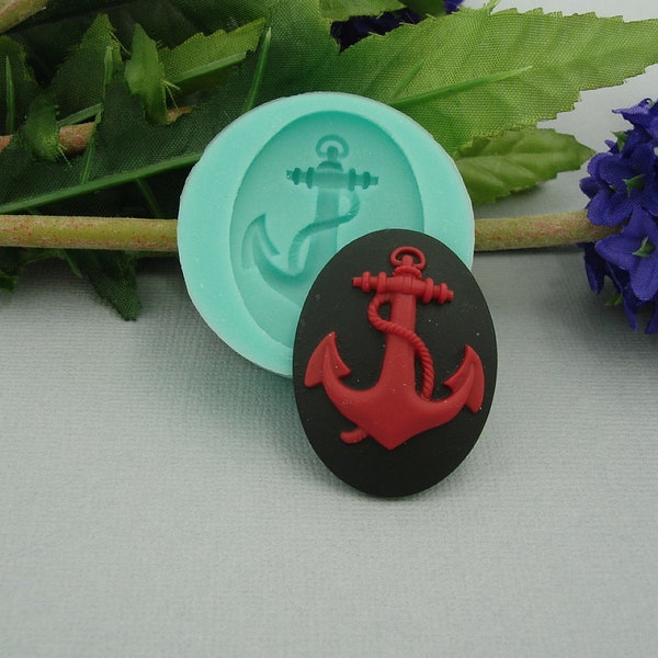 Silicon Mold  Anchor Cameo Flexible  for Crafts, Jewelry, Resin, Scrapbooking, Polymer Clay.