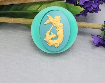Silicon Mold  Mermaid  Flexible  for Crafts, Jewelry, Resin, Scrapbooking, Polymer Clay, Push Mold