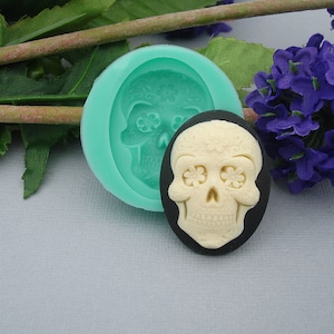 Silicone Mold  Skull Calavera Flexible  for Crafts, Jewelry, Resin, Scrapbooking, Polymer Clay.