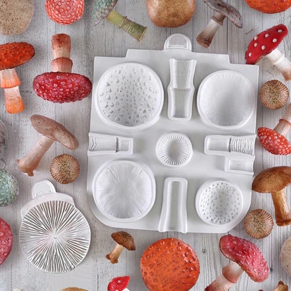 Mushroom Silicone Mold Fondant Mould Cake Decorating Tool for Crafts, Jewelry, Resin, Scrapbooking, Polymer Clay.