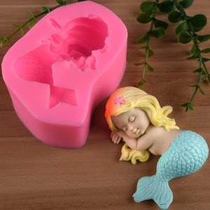 Silicone Mold  Mermaid  Fondant Molds, for DIY Cake Decoration, Chocolate, Candy.