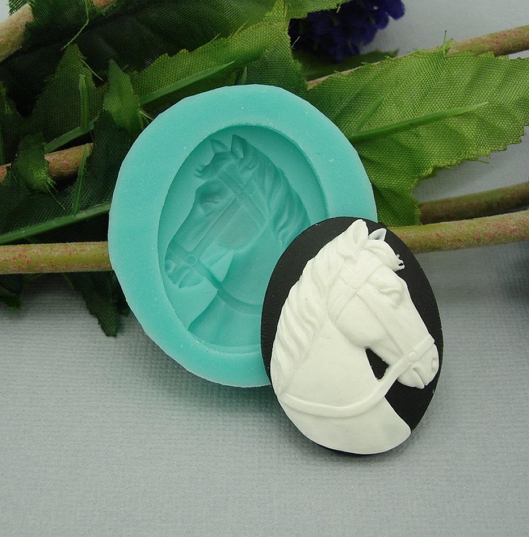 Silicone Mold Horse Head Flexible for Crafts, Jewelry, Resin