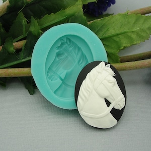 Silicone Mold  Horse Head Flexible  for Crafts, Jewelry, Resin, Scrapbooking, Polymer Clay, Push Mold