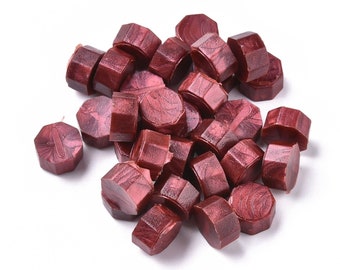 Sceau de cire , Perle de cire d’étanchéité , Perles de cire, Perles de scellement, Sceau de cire (rouge foncé) .