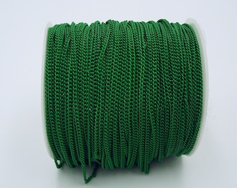 Green Electroplated  Twist  Curb Chain Colored Chain-15 ft.