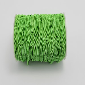 Medium Green Electroplated  Twist  Curbe Chain Colored Chain-15 ft.