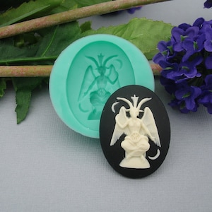 Silicone Mold  Baphomet  Flexible  for Crafts, Jewelry, Resin, Scrapbooking, Polymer Clay.