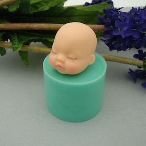 Baby Head Silicon Mold  Flexible Silicone Mould for Crafts, Jewelry, Resin, Scrapbooking, Polymer Clay.