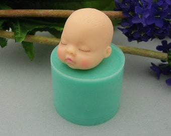 Baby Head Silicon Mold  Flexible Silicone Mould for Crafts, Jewelry, Resin, Scrapbooking, Polymer Clay.