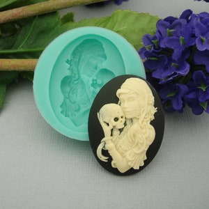 Silicone Mold  Scary Mother Chiled  Flexible  for Crafts, Jewelry, Resin, Scrapbooking, Polymer Clay.