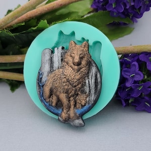 Wolf Family Silicon Mold  Flexible Silicone Mould for Crafts, Jewelry, Resin, Scrapbooking, Polymer Clay.