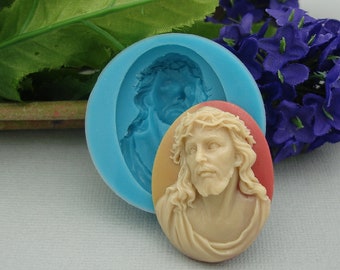 Silicone Mold  Jesus  Flexible  for Crafts, Jewelry, Resin, Scrapbooking, Polymer Clay.