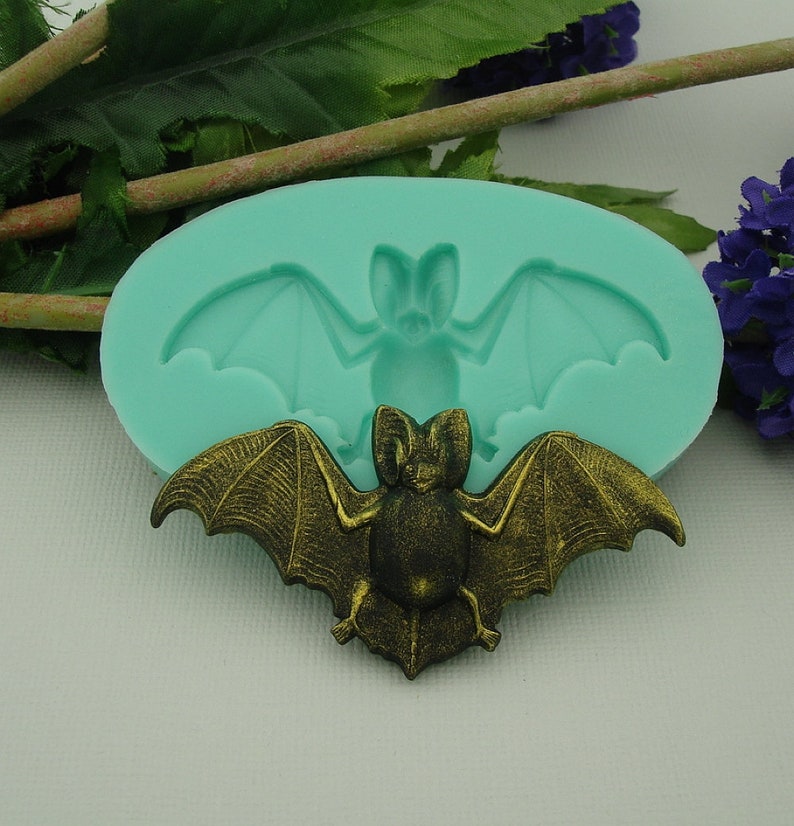 Silicone Mold Bat Jewelry Making Resin Polymer Clay.