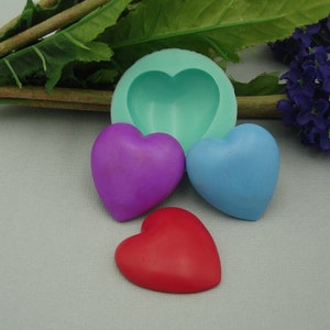 Silicone Mold Heart Cabochon Stone Jewelry Making Resin Polymer Clay. image 1