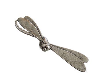X large Dragonfly Ox Silver Stamping Ornament  Art Deco Jewelry Findings.