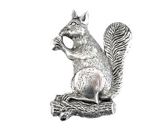 1-Large Squirrel Animal Ox  Silver Stamping Ornament Pendant Jewelry Findings.