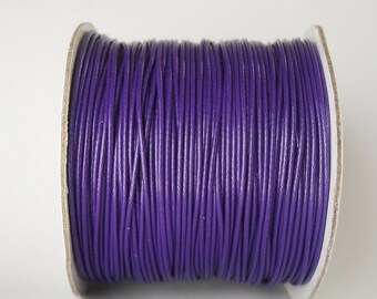 Wax Cord Korea Waxed Polyester Cords Purple 1mm Stringing Macrame Supply- 30 ft.(WKC-127)