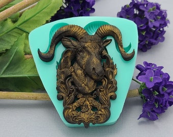 Ram Silicon Mold  Flexible Silicone Mould for Crafts, Jewelry, Resin, Scrapbooking, Polymer Clay.