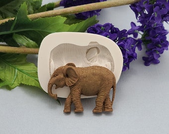 Elephant Silicone Mold  Jewelry Making Resin Polymer Clay.