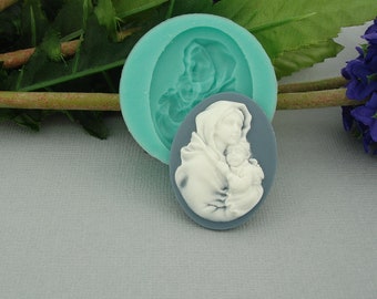 Silicone Mold  Madonna  Flexible  for Crafts, Jewelry, Resin, Scrapbooking, Polymer Clay.
