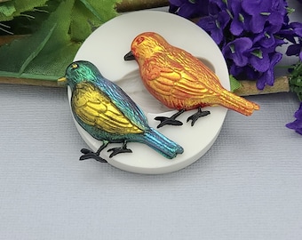 Bird Silicon Mold  Flexible Silicone Mould for Crafts, Jewelry, Resin, Scrapbooking, Polymer Clay.