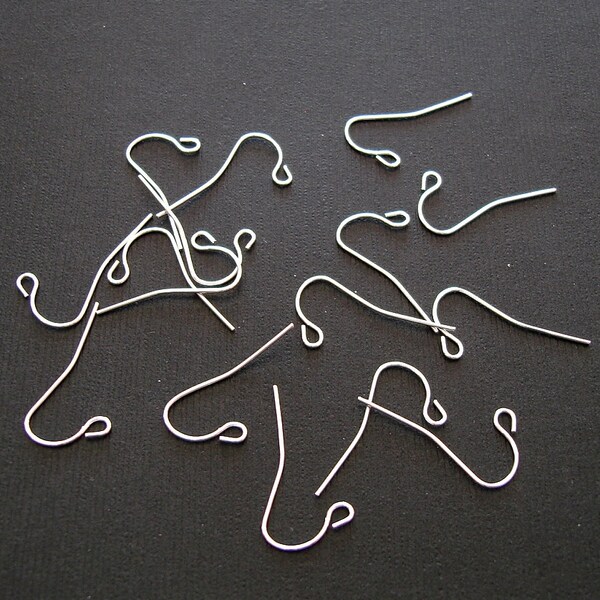 300pcs-Earring Hook Silver Plated  Earring Findings 20x12mm.