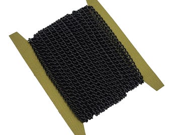 Chain Black Electroplated  Twist  Curb  Colored Chain-15 ft.