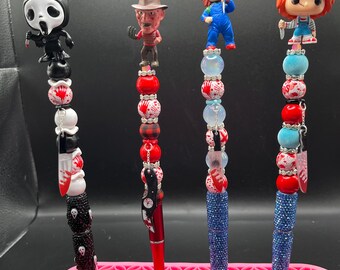 Iconic Horror Characters Beaded Themed Pens