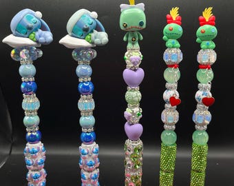 Bolígrafos temáticos con cuentas de Stitch and Friends